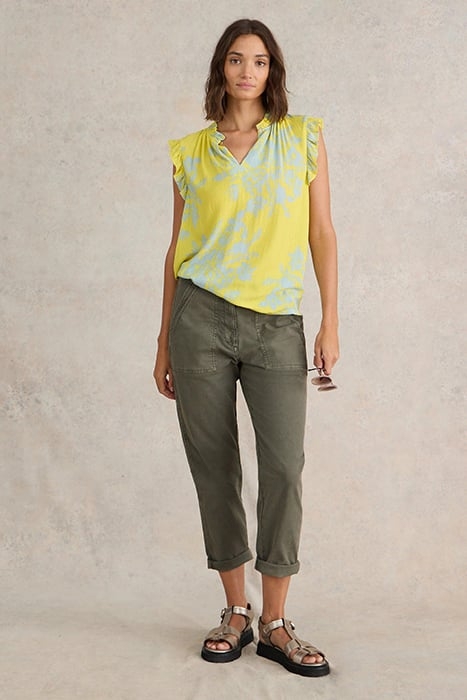 TWISTER CHINO TROUSER KHAKI GREEN 2