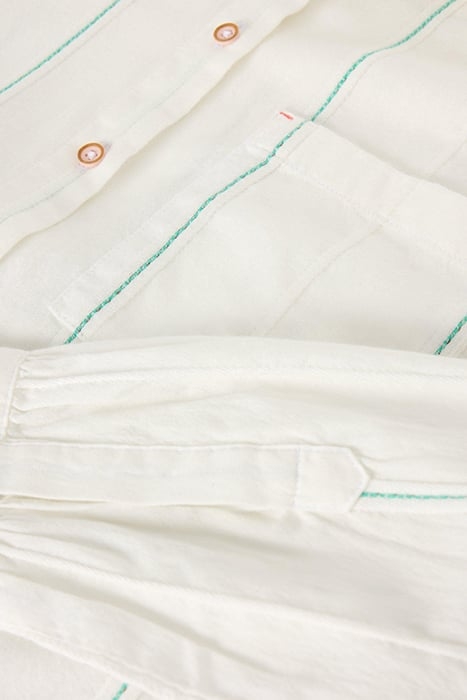 LAUREL LONGLINE COTTON SHIRT IVORY MULTI 6