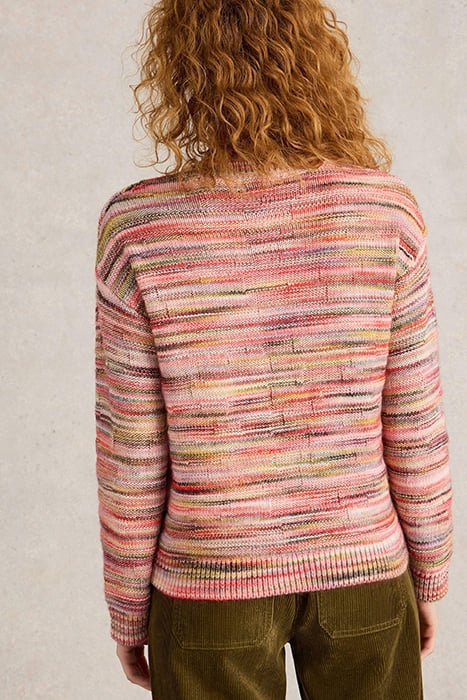 ROSIE SPACE DYE JUMPER PINK MULTI 2