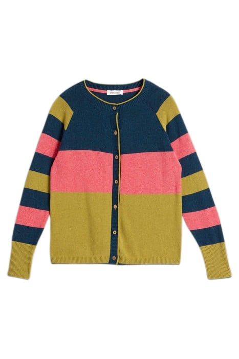 LULU STRIPE CARDI CHARTREUSE MULTI 3