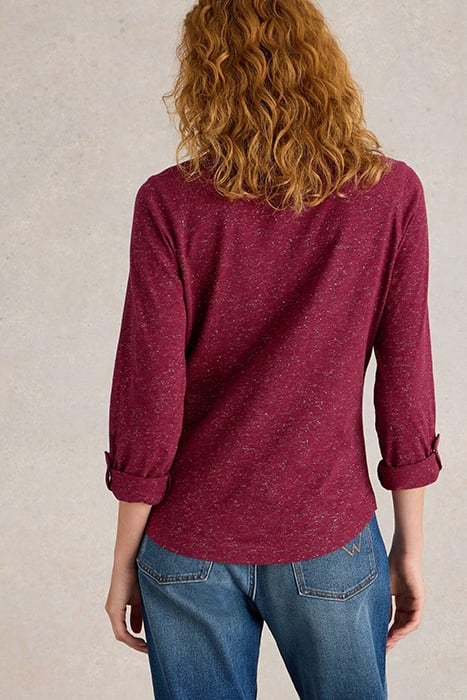 ANNIE SPARKLE SHIRT DARK PLUM 2