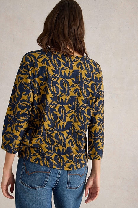 DEMI DOLMAN TOP CHARTREUSE PRINT 2