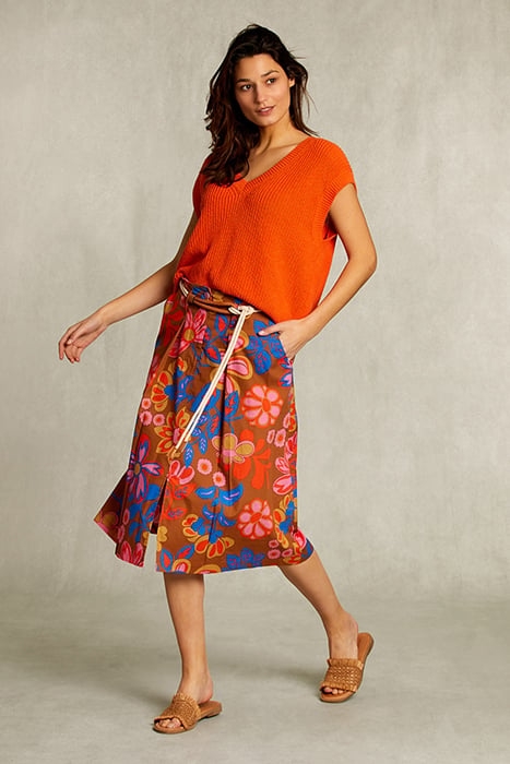MULTI FLORAL MIDI SKIRT MULTI 4