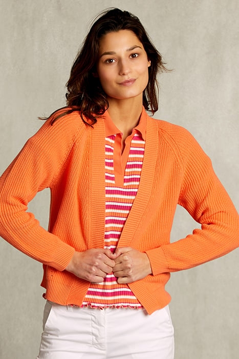 ORANGE BASIC V-NECK CARDIGAN ORANGE 1
