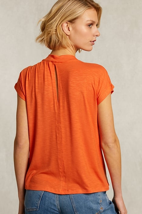ORANGE V-NECK T-SHRIRT SHORT SLEEVES ORANGE 2