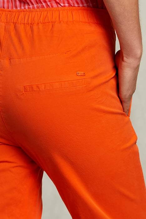 ORANGE COTTON PANTS ELASTIC WAIST ORANGE 4