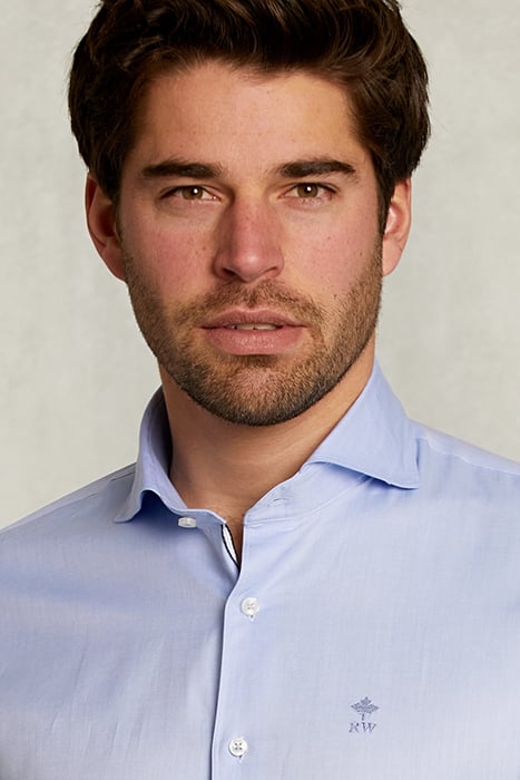 CUSTOM FIT UNI SHIRT BLUE WHITE 4