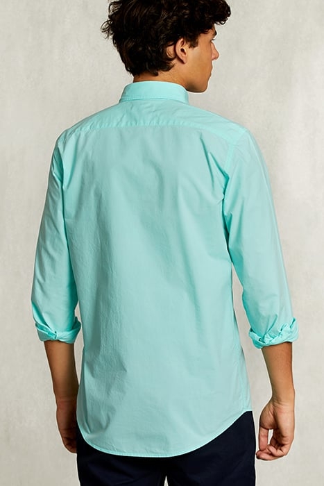 CUSTOM FIT POPLIN SHIRT LIME GREEN 2