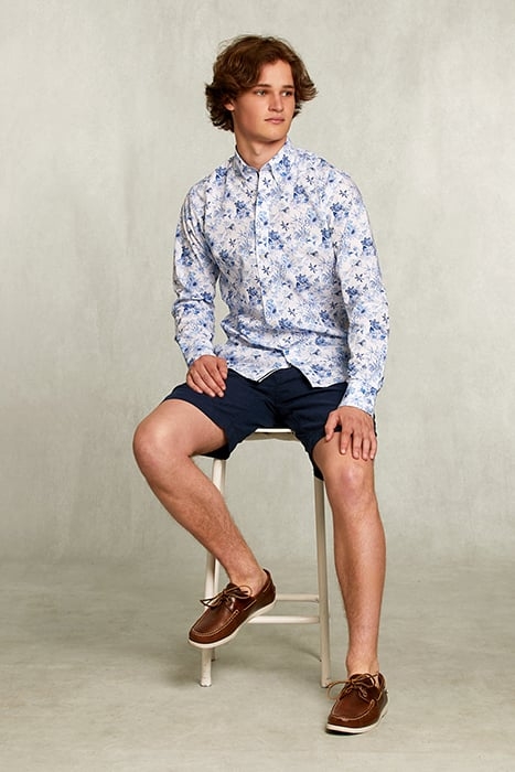 CUSTOM FIT FLORAL SHIRT MULTI WHITE 3