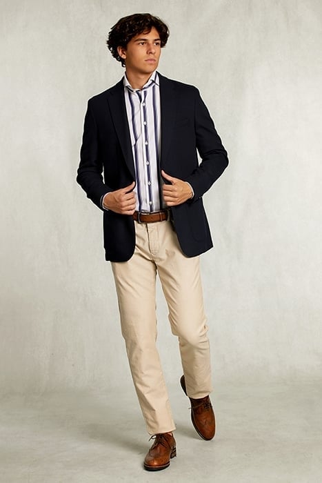 CUSTOM FIT STRIPED SHIRT BLUE/WHITE BLUE 4