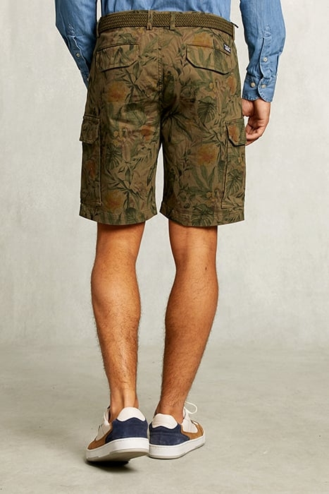 FLORAL CARGO SHORT SAVANNA KHAKI 2