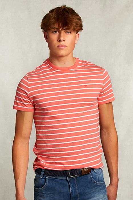 CUSTOM FIT STRIPED T-SHIRT BELLINI PINK 1