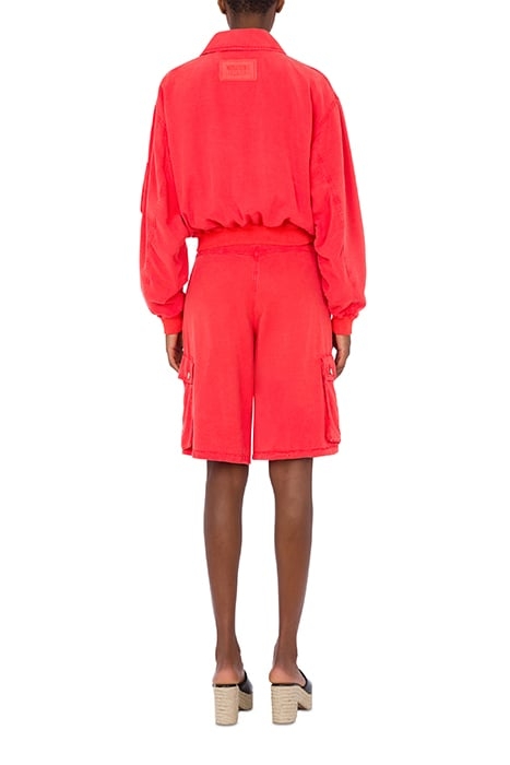 GARMENT-DYED LYOCELL BOMBER JACKET RED 2