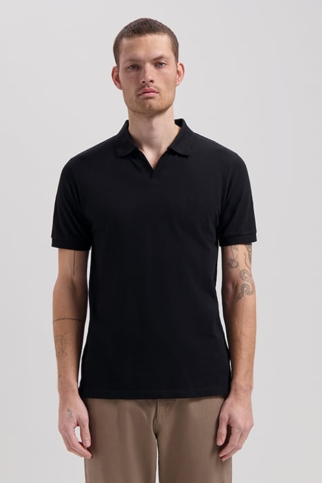 DS_BOWIE V- NECK POLO BLACK BLACK 1