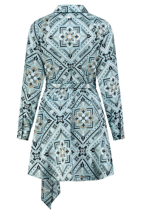 BANGKOK PRINTED WRAP DRESS POOL/BLACK 8