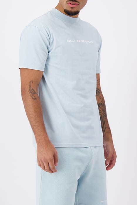 CURSIVE SCRIPT TEE ICE BLUE 1