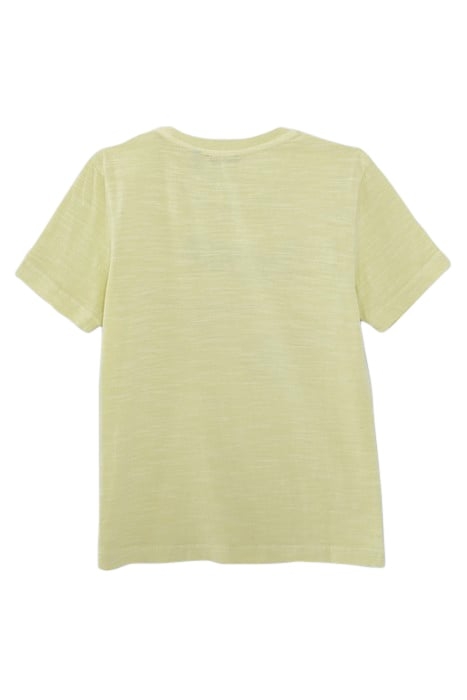 BOYS' LIME T-SHIRT WITH SKELETON-CAR IMAGE AND EMBROIDERY 2