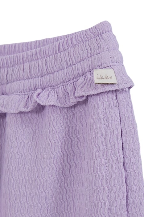 GIRLS’ LILAC TEXTURED FABRIC FLOWING WIDE TROUSERS 4