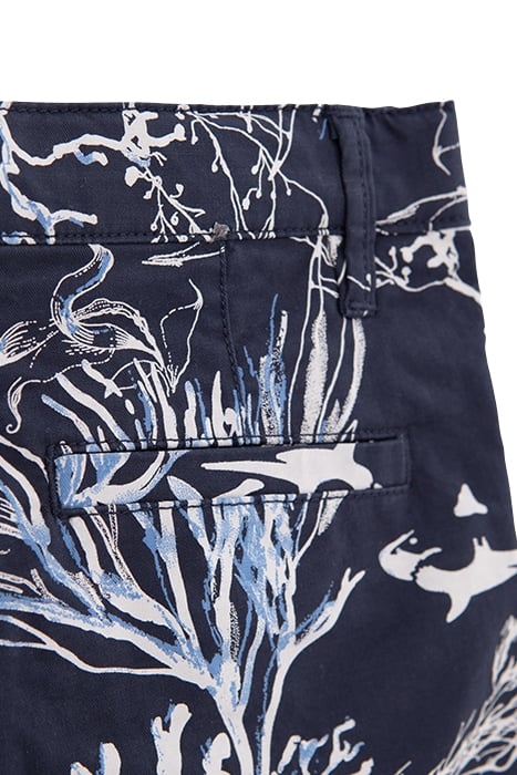 BOYS’ NAVY BERMUDA SHORTS WITH CORAL AND ANCHOR PRINT 5