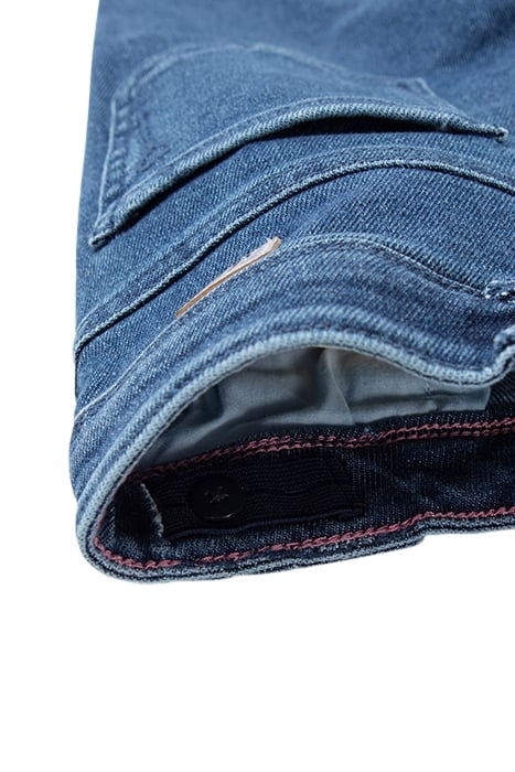 GIRLS' BLUE WATERLESS MOM JEANS, ATEBA BRACELET EMBROIDERY 6