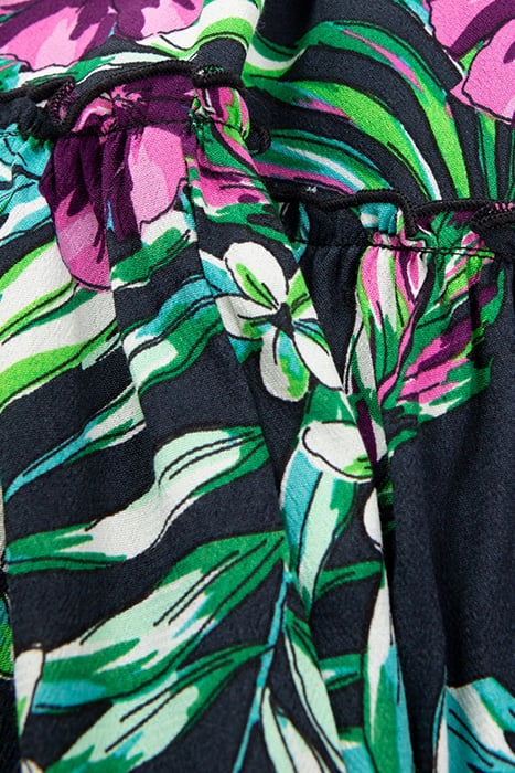 GIRLS’ BLACK DRESS WITH TROPICAL PRINT 6