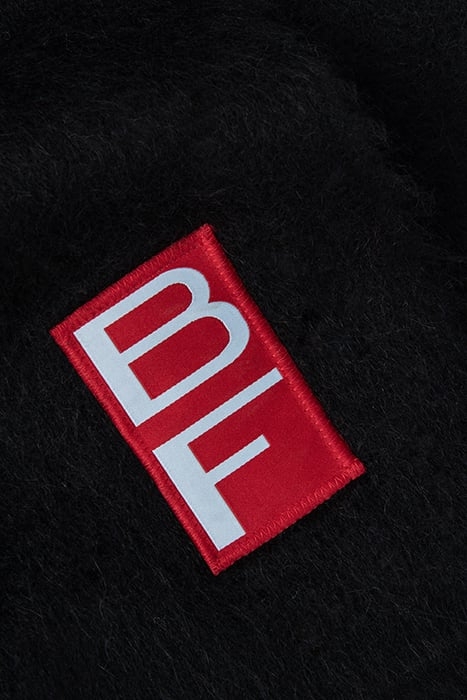 SOLID SCARF BLACK ALPACA BLACK 2