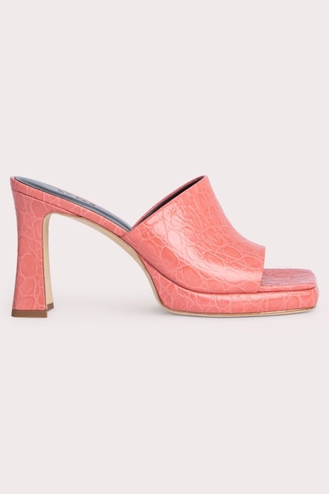 BELIZ SALMON CIRCULAR CROCO EMBOSSED LEATHER SALMON 1