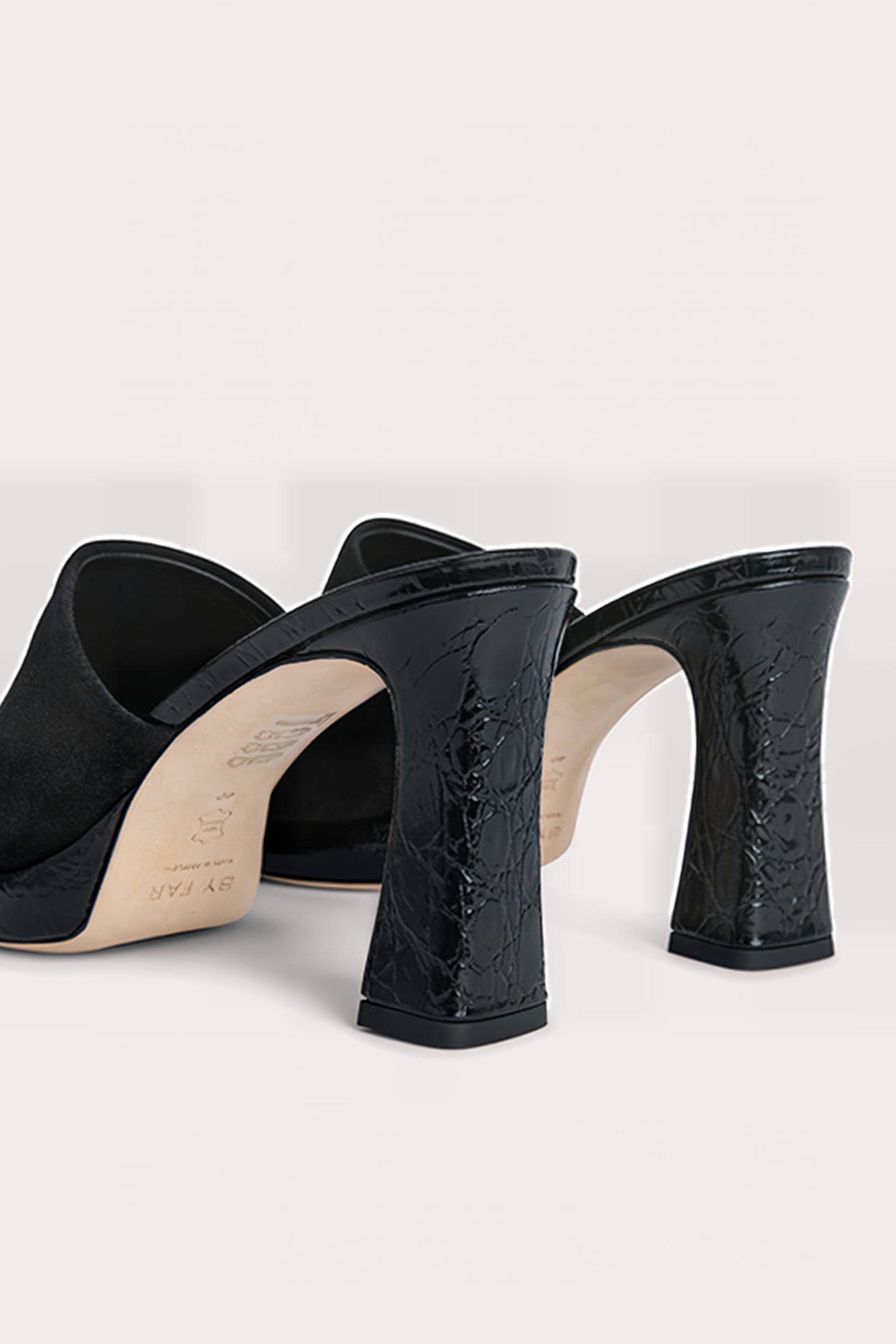 BELIZ BLACK CROCO AND SUEDE LEATHER BLACK 4