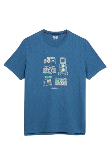 CAMERA CHRONICLES GRAPHIC TEE BLUE PRINT 3