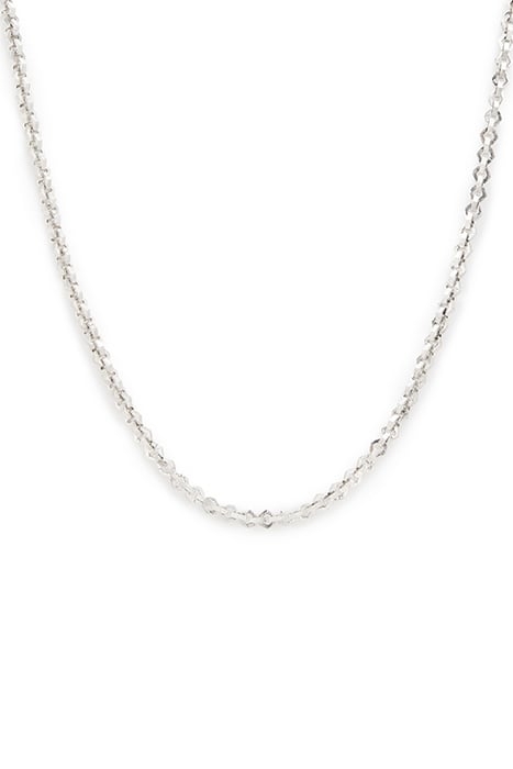 HEX CHAIN NECKLACE WARM SILVER 3