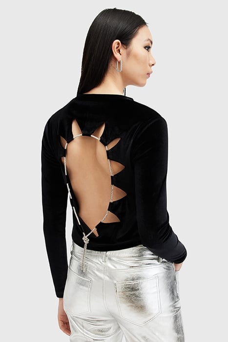 REGINA VELVET TOP BLACK 2