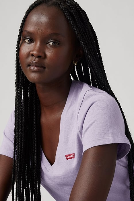 PERFECT SLUB VNECK HEIRLOOM LILAC SLUB 4