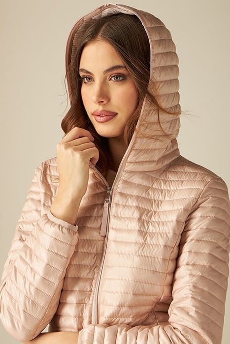 LIGHTWEIGHT DOWN JACKET WITH STRIPED LINING NATURAL 4