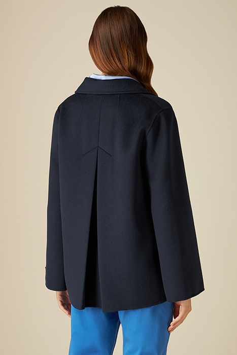 SHORT WOOL BLEND COAT BLUE 2