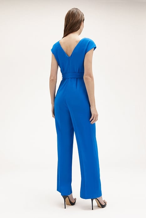 FLOWING LONG JUMPSUIT WITH BELT BLUE 2