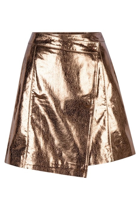 MEADOW METALIC LEATHER SKIRT BLUSHING BEIGE 8