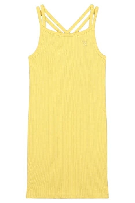 RIB DRESS SOFT YELLOW 1