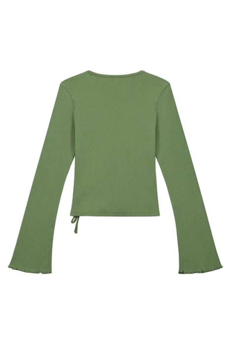 LETTUCE V-NECK FERN GREEN 2