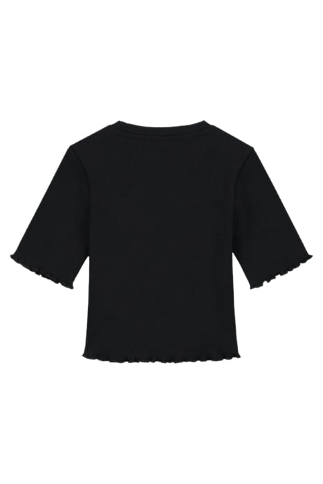 LETTUCE RIB SHIRT BLACK 2