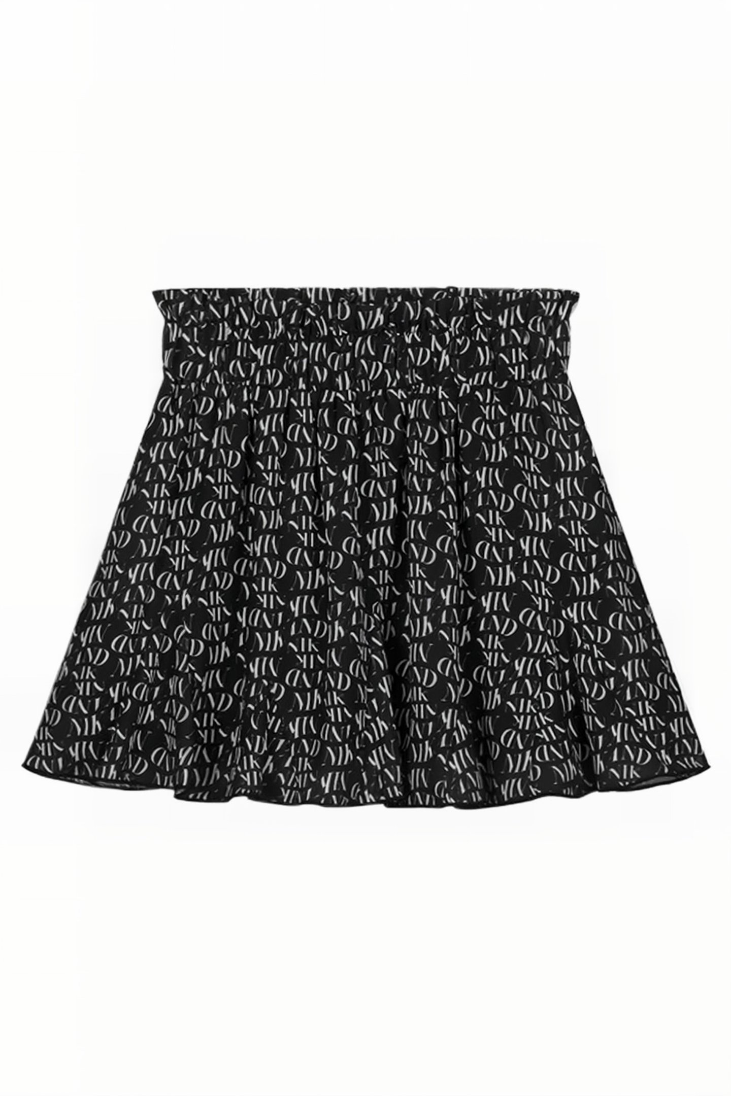 ILONA SKIRT BLACK/ WHITE TEXT 1