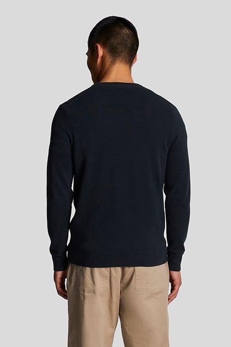 COTTON CREW NECK JUMPER DARK NAVY 2