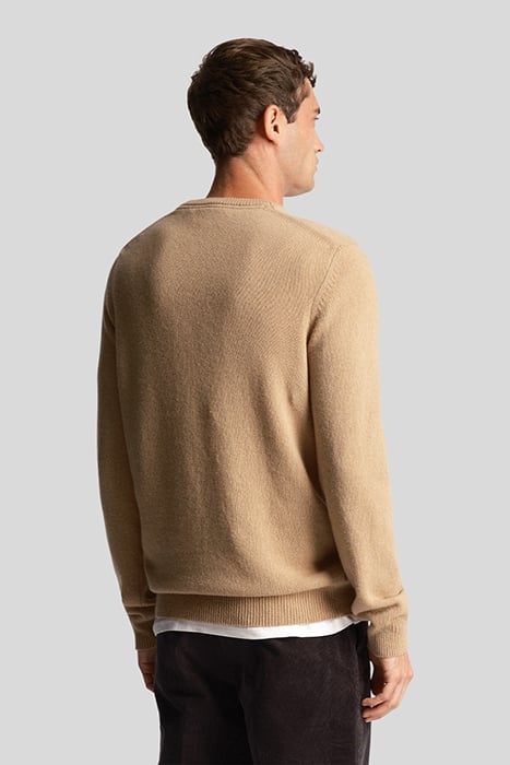 CREW NECK LAMBSWOOL BLEND JUMPER CAIRNGORN KHAKI MARL 2