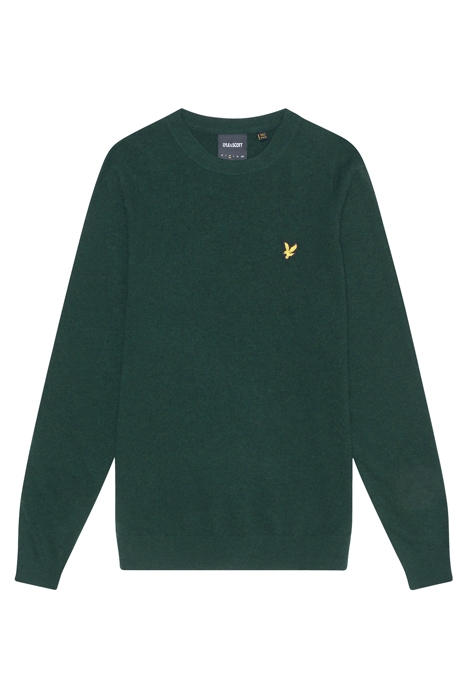 LAMBSWOOL BLEND CREW NECK JUMPER ARGYLE TEAL MARL 4