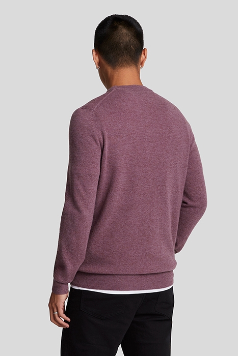 LAMBSWOOL BLEND CREW NECK JUMPER HIGHLAND MAUVE MARL 2