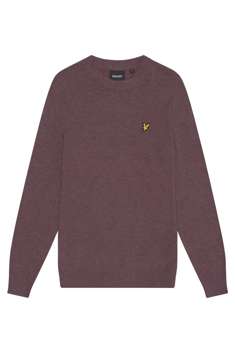 LAMBSWOOL BLEND CREW NECK JUMPER HIGHLAND MAUVE MARL 3