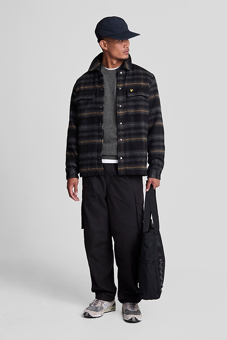 LAMBSWOOL BLEND CREW NECK JUMPER CHARCOAL MARL 5