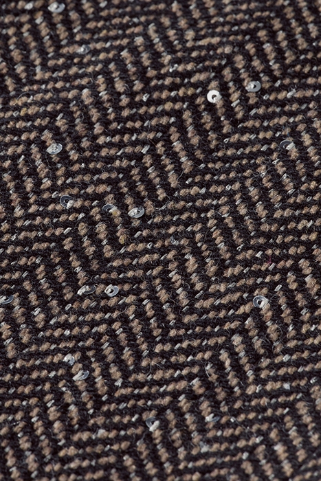 HERRINGBONE SEQUIN HIGH RISE MINI SKIRT SEQUIN HERRINGBONE 3