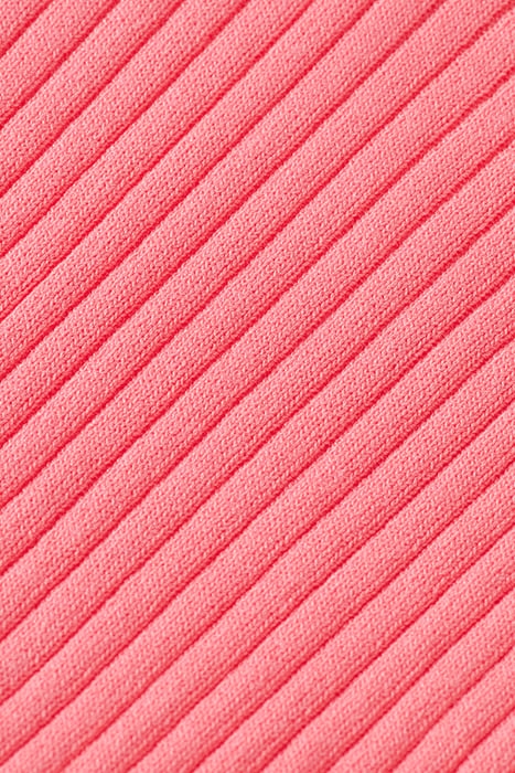 RIB COLLARED KNITTED TEE PEACHY 3