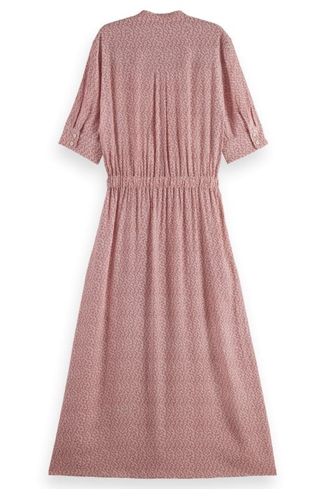 MIDI DRESS WITH BUTTON CLOSURE CORAL 2