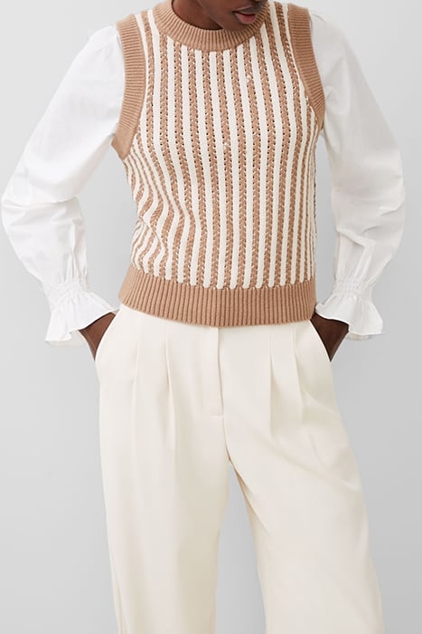 MOMA VEST MIX CAMEL/CLASSIC CREAM 1